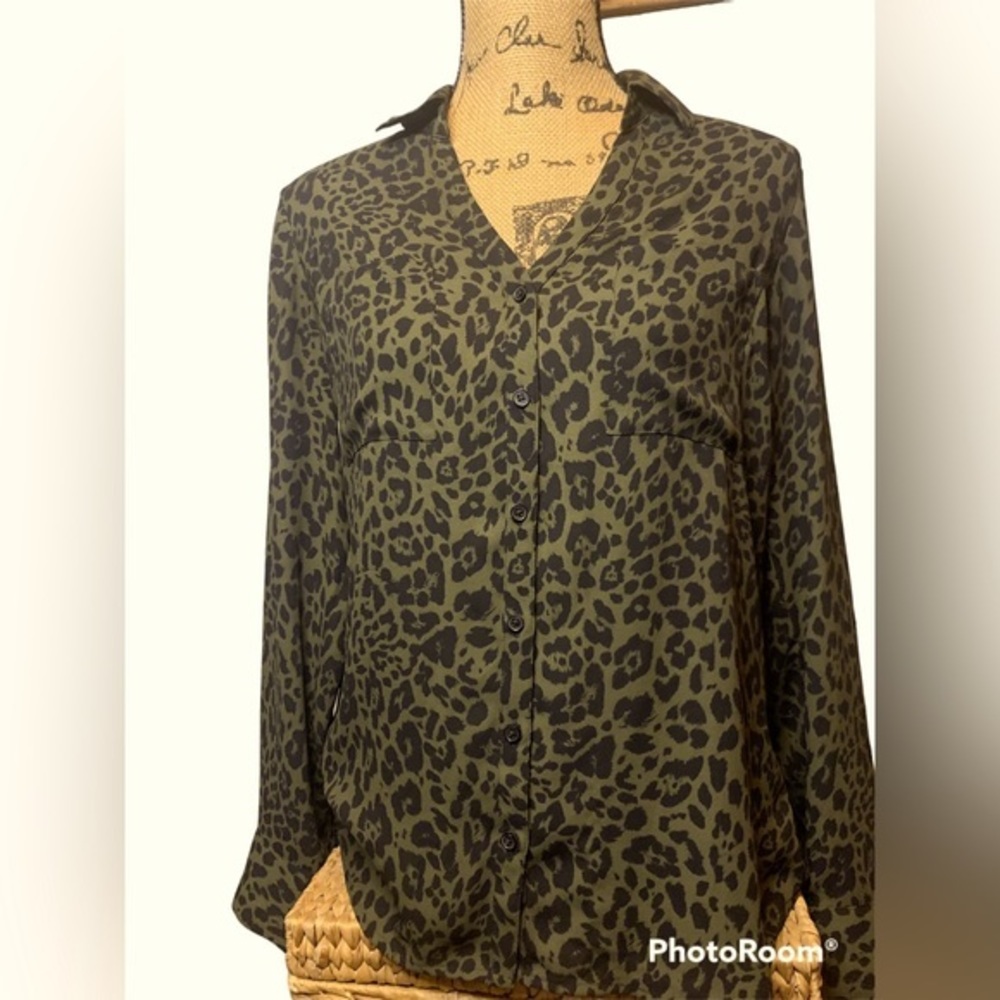Cute express button Down long sleeve shirts
